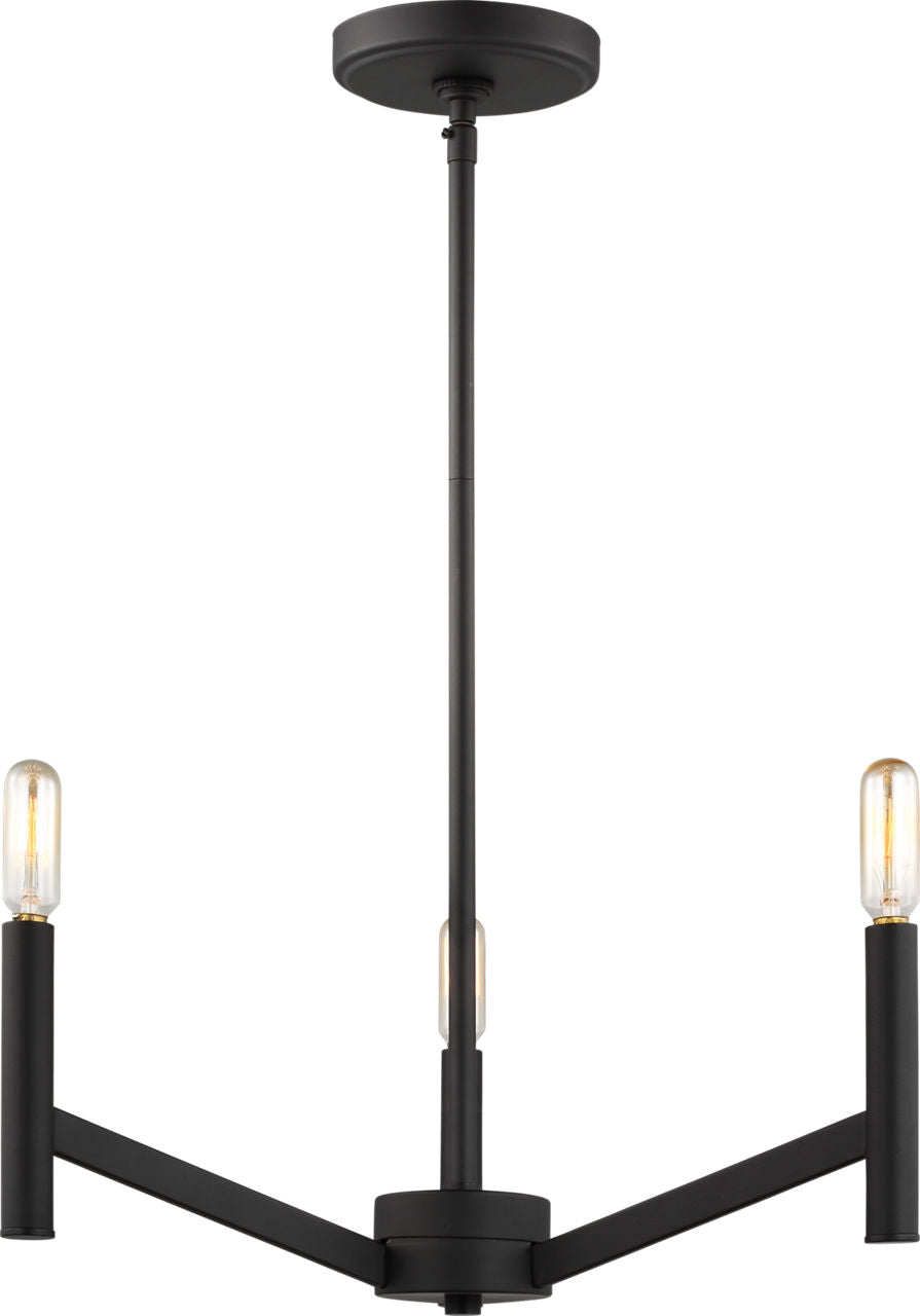 Vector Three Light Chandelier Midnight Black