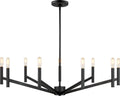 Vector Nine Light Chandelier Midnight Black