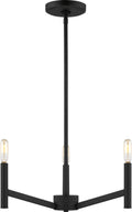 Vector Three Light Chandelier Midnight Black