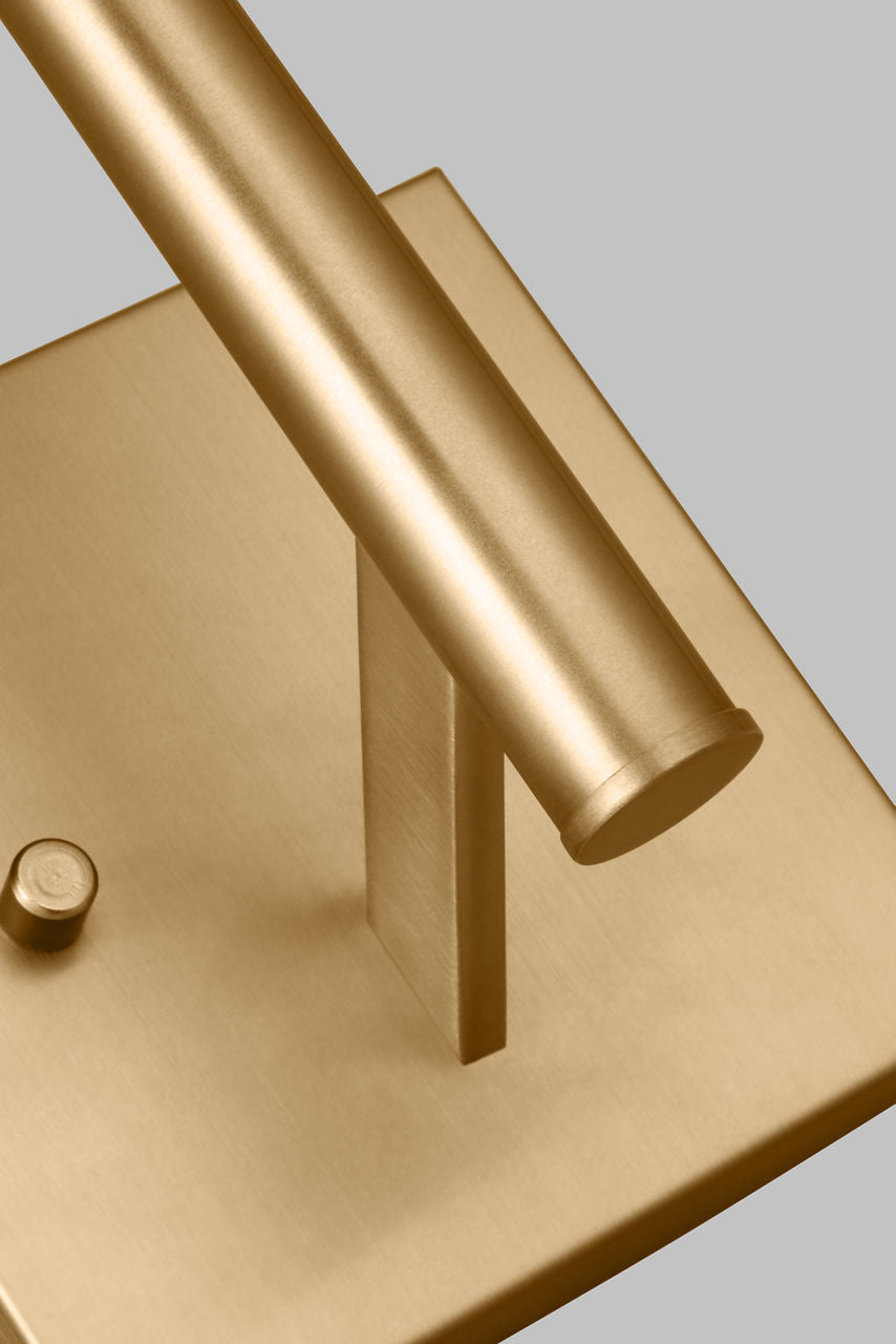 Vector One Light Wall / Bath Sconce Satin Brass Bulbs Included