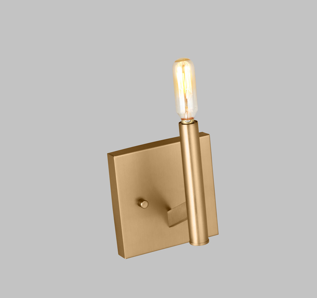 Vector One Light Wall / Bath Sconce Satin Brass Bulbs Included