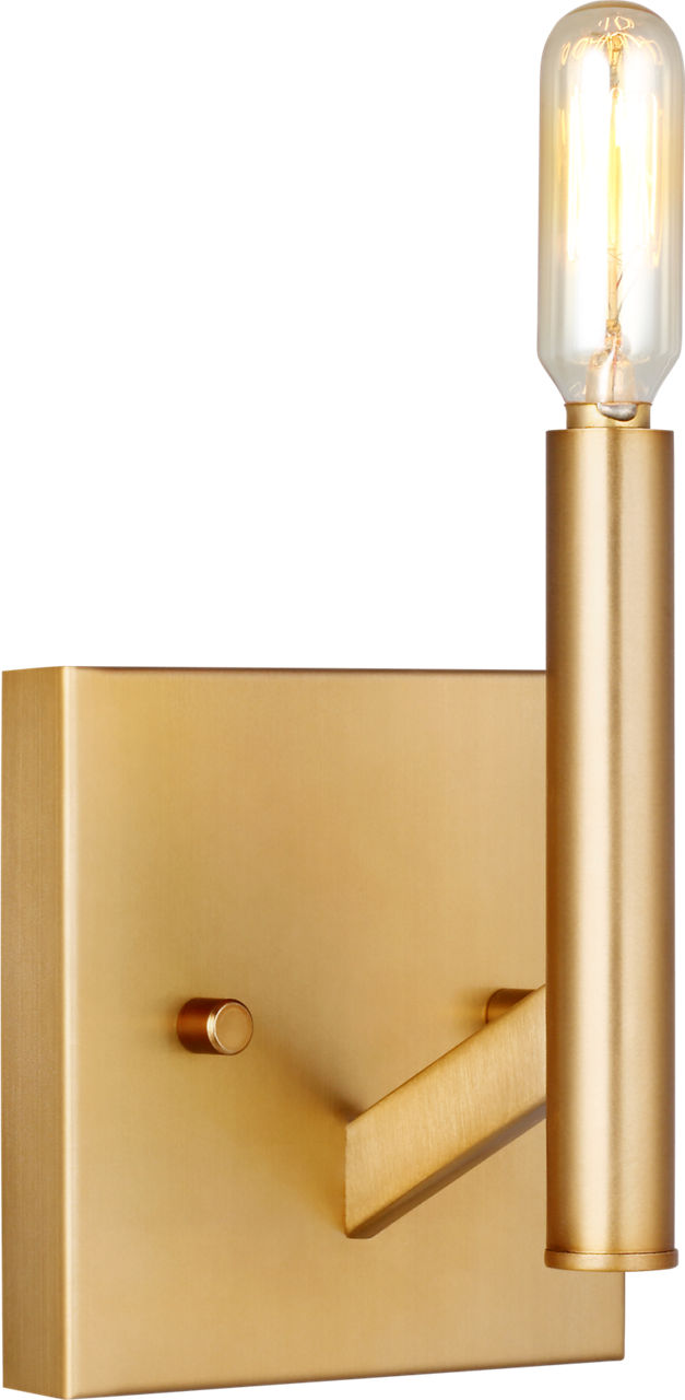 Vector One Light Wall / Bath Sconce Satin Brass
