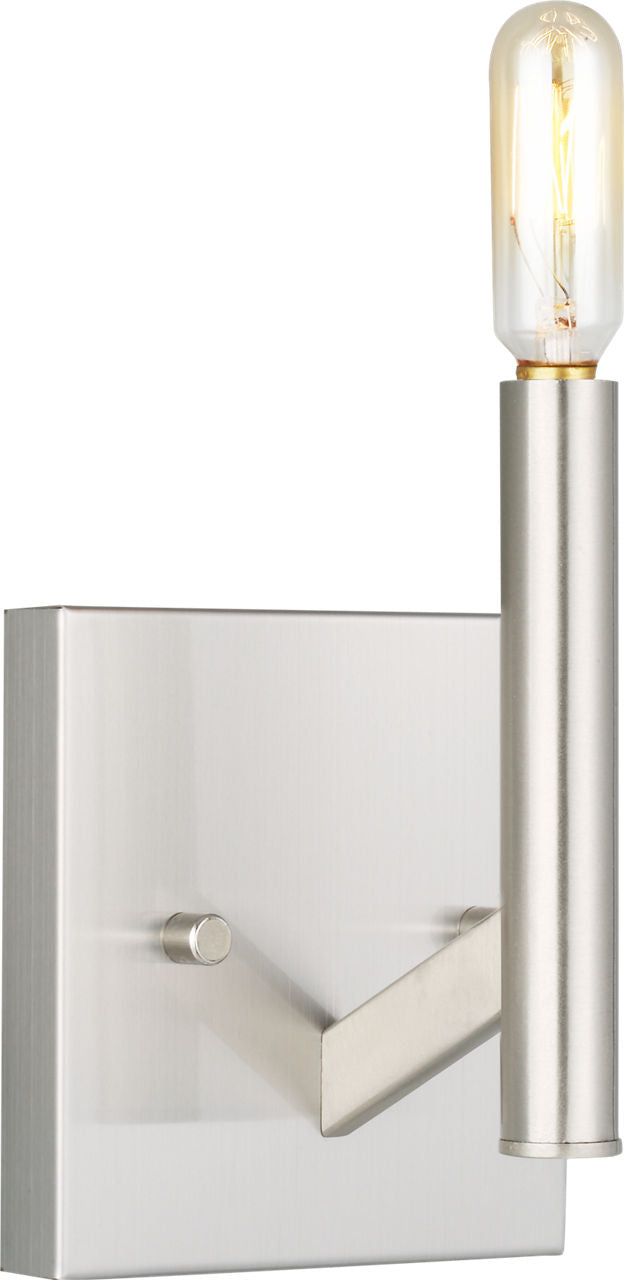 Vector One Light Wall / Bath Sconce Brushed Nickel Bulbs Included