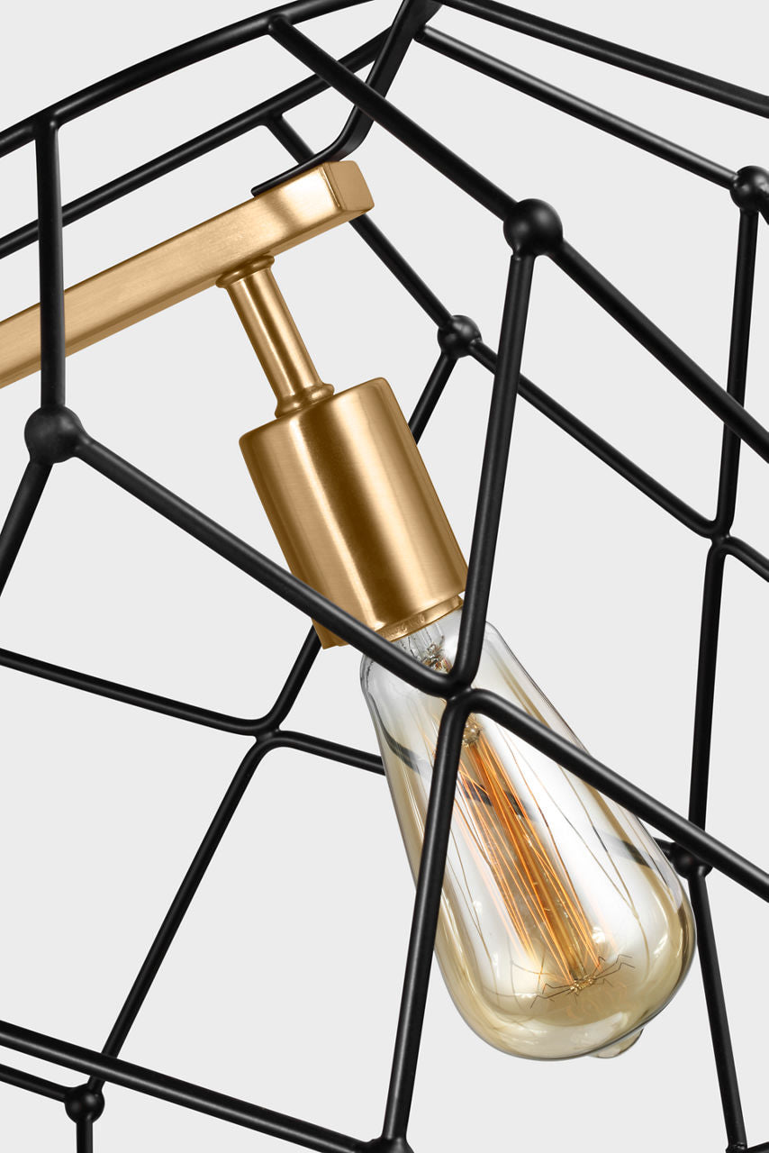 Zarra Five Light Linear Satin Brass