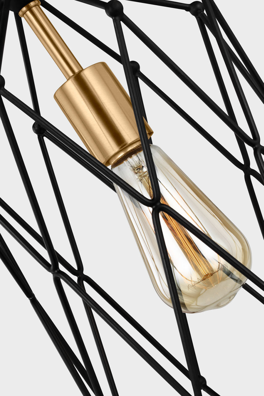 Zarra Small One Light Lantern Satin Brass