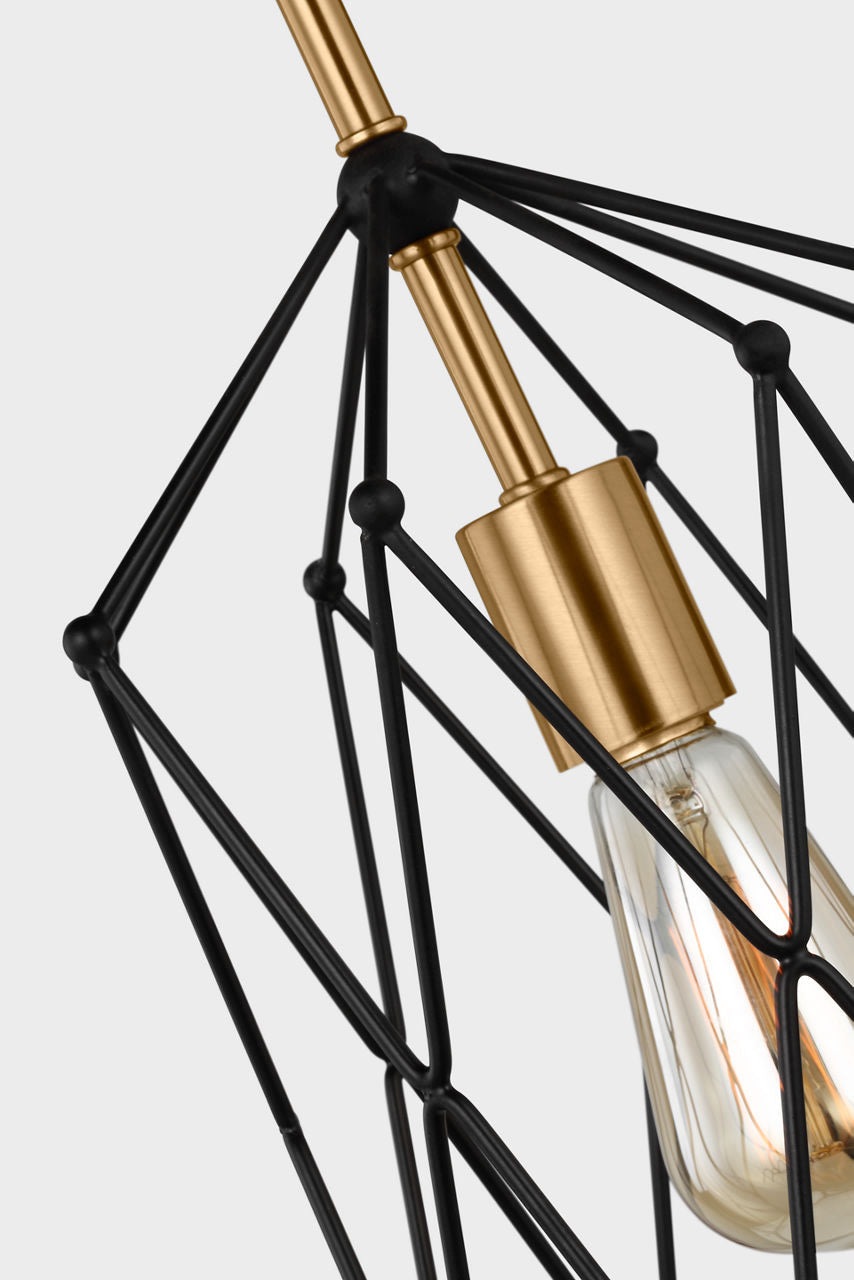 Zarra Small One Light Lantern Satin Brass Bulbs Included