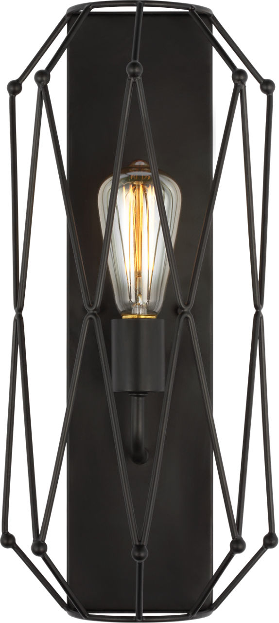 Zarra One Light Wall / Bath Sconce Satin Brass Bulbs Included