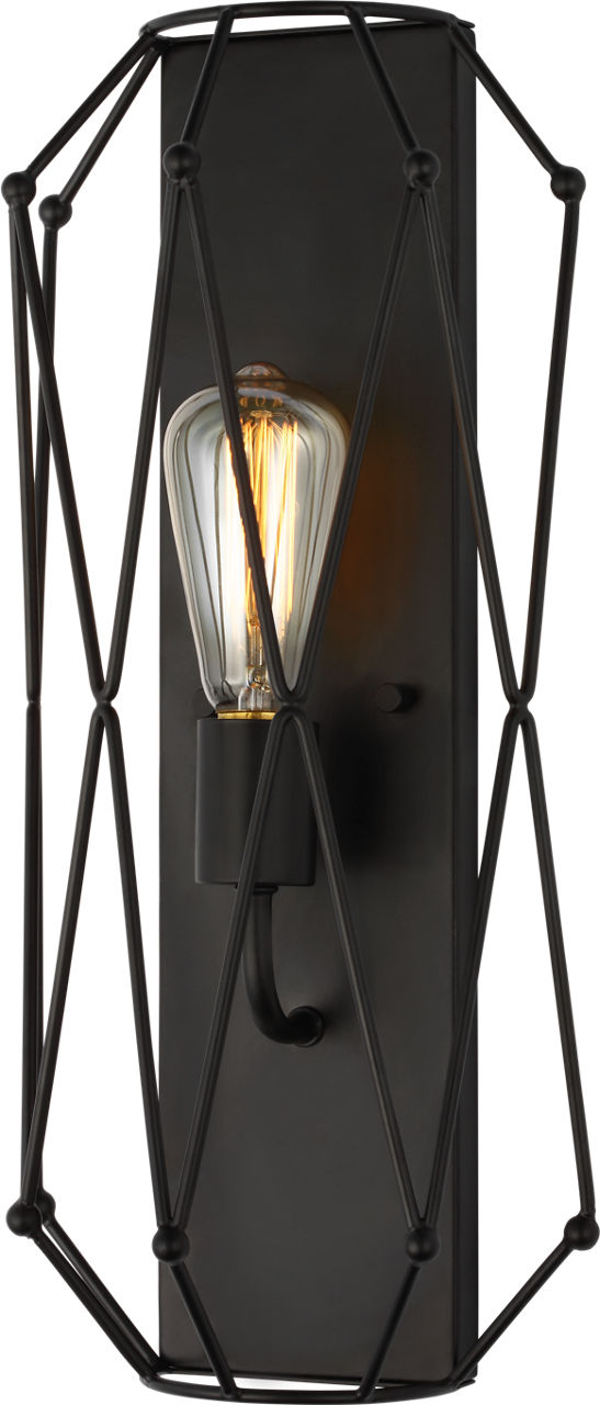 Zarra One Light Wall / Bath Sconce Satin Brass Bulbs Included