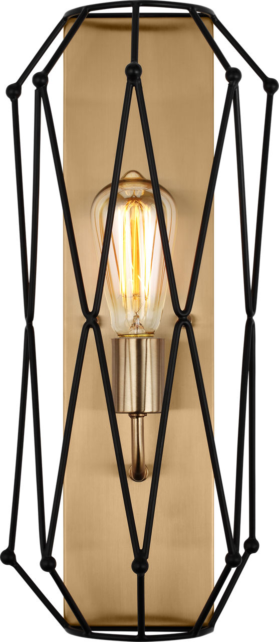 Zarra One Light Wall / Bath Sconce Satin Brass
