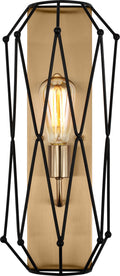 Zarra One Light Wall / Bath Sconce Satin Brass Bulbs Included