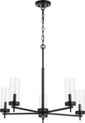 Zire Five Light Chandelier | Midnight Black