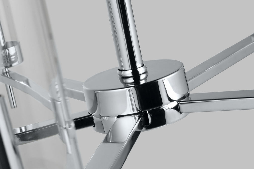 Zire Five Light Chandelier | Chrome