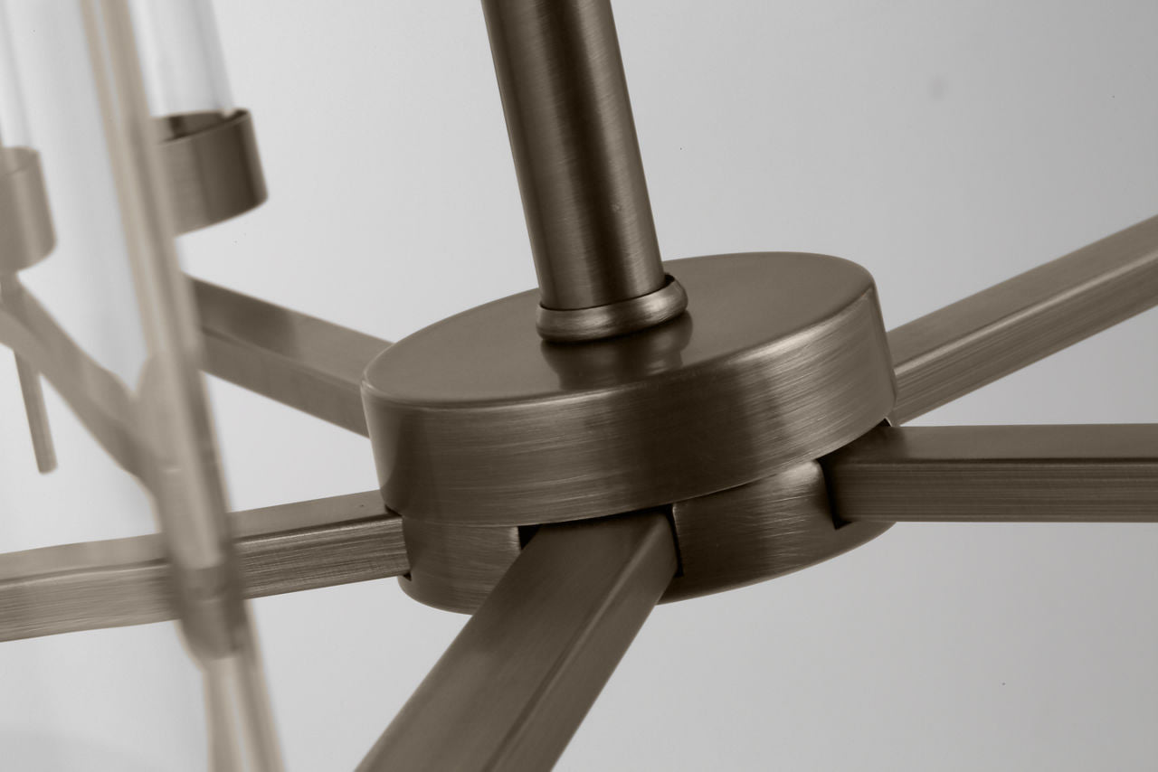 Zire Five Light Chandelier | Pewter Bronze