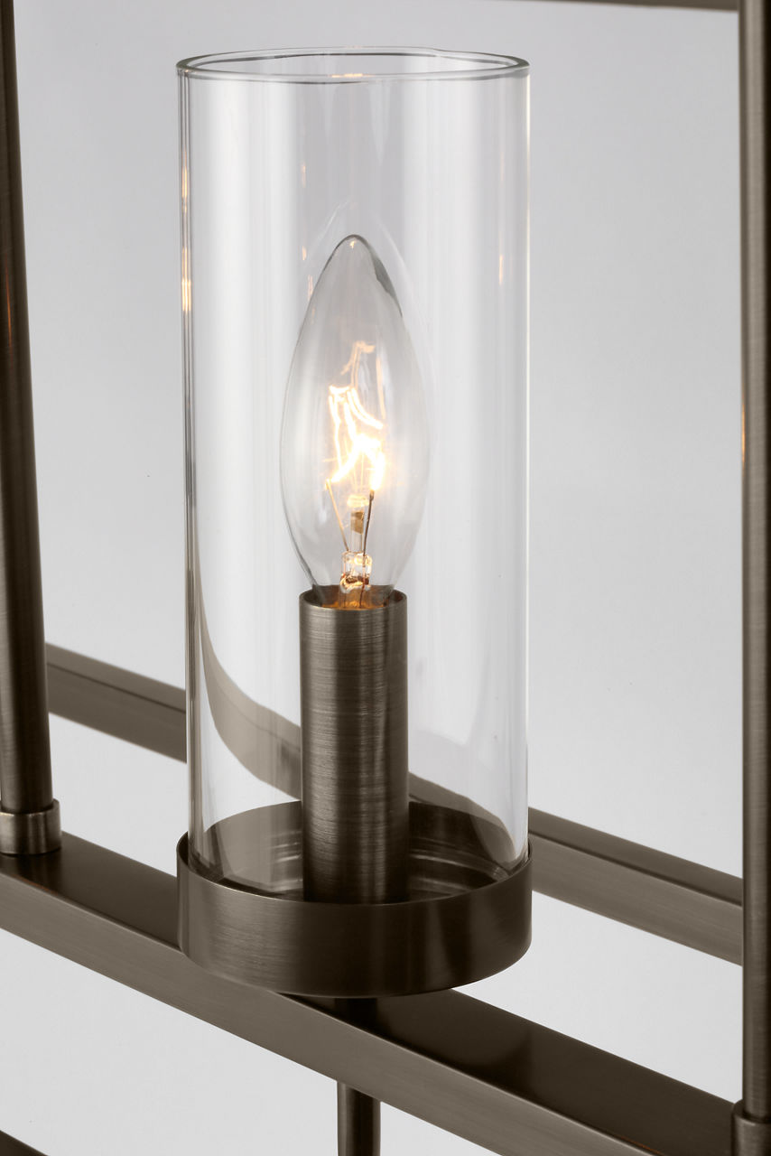 Zire Five Light Linear Pendant | Pewter Bronze