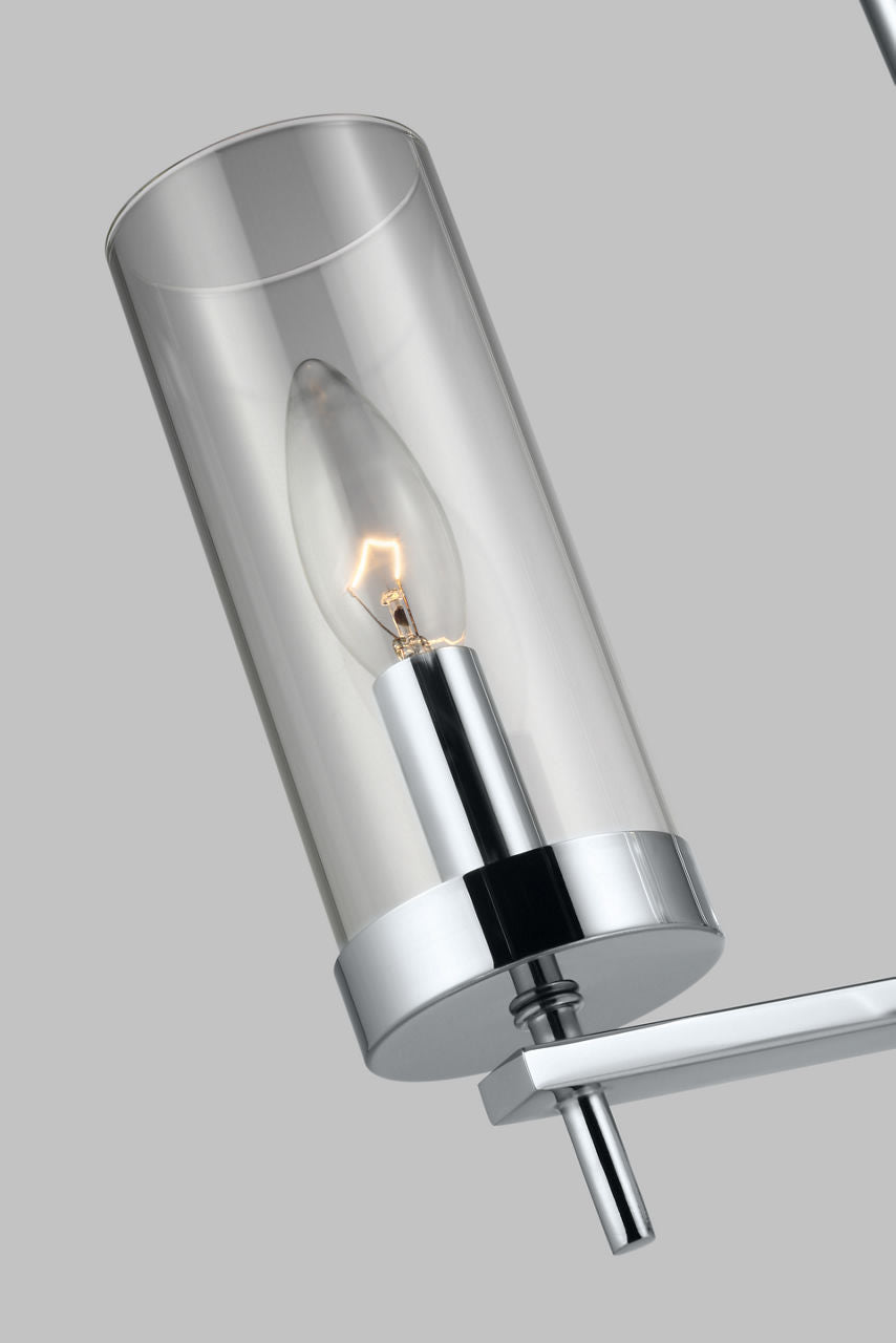 Zire Three Light Chandelier | Chrome