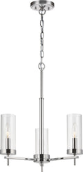 Zire Three Light Chandelier | Chrome