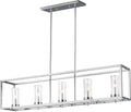 Zire Five Light Linear Pendant | Chrome Bulbs Included