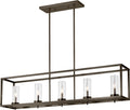 Zire Five Light Linear Pendant | Pewter Bronze