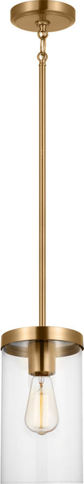 Zire One Light Pendant | Satin Brass