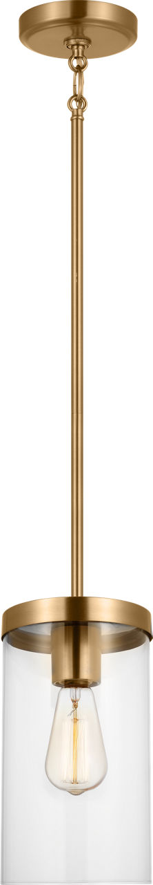 Zire One Light Pendant | Satin Brass