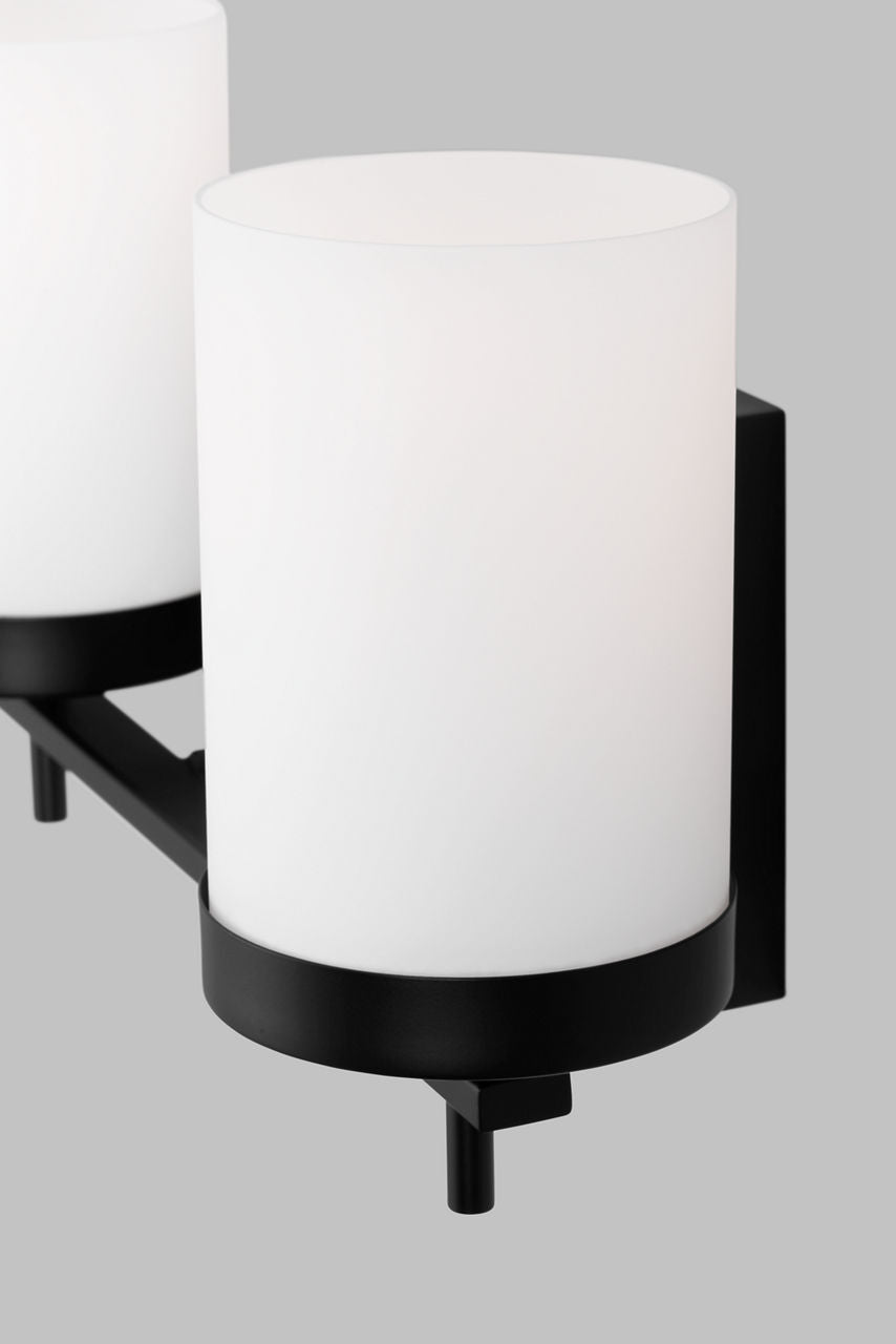 Zire Two Light Bath Midnight Black Bulbs Included