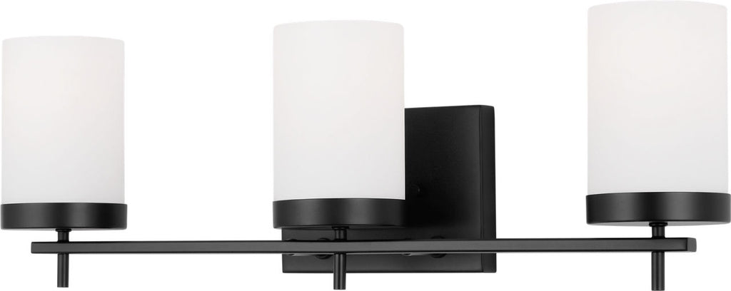 Zire Three Light Bath Midnight Black Bulbs Included