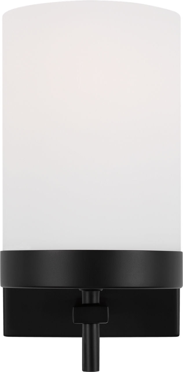 Zire One Light Wall / Bath Sconce | Midnight Black