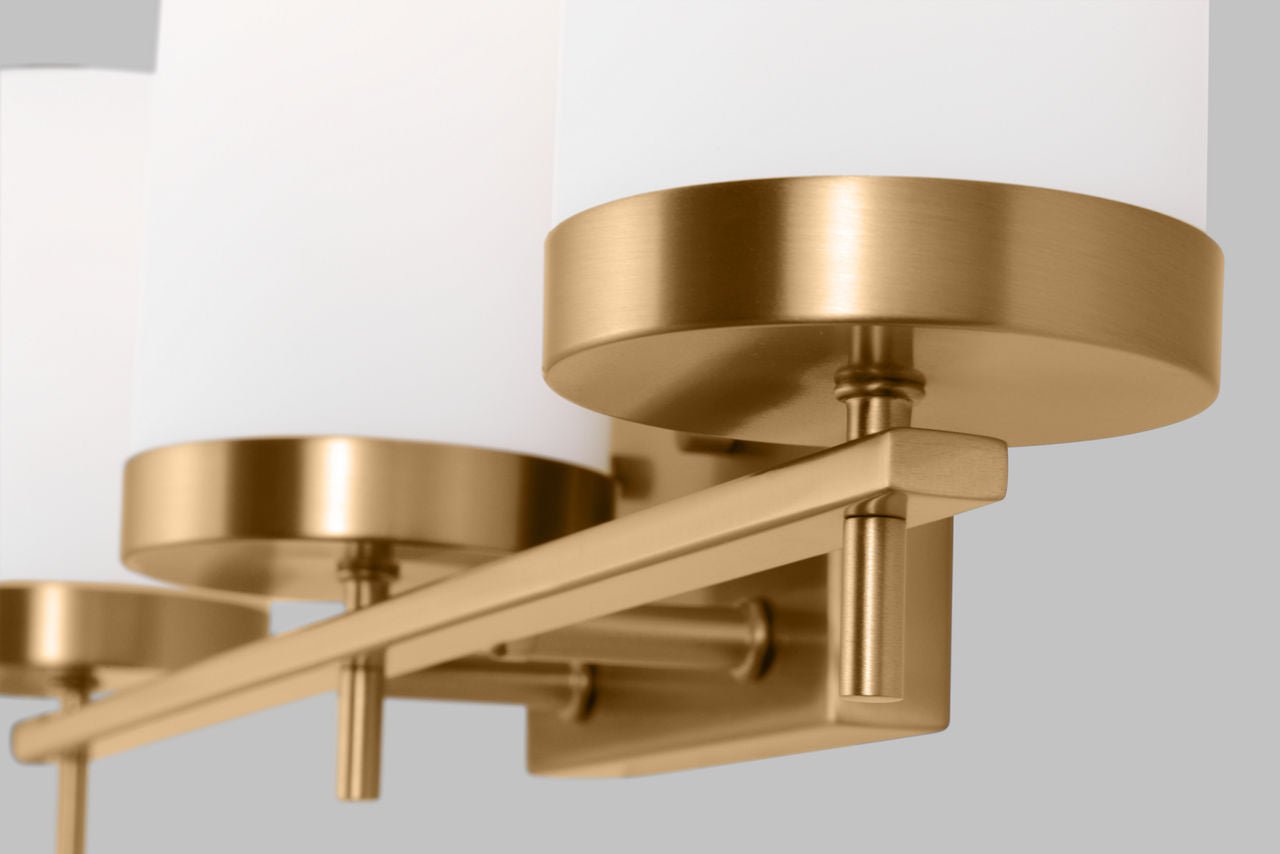 Zire Three Light Bath Satin Brass
