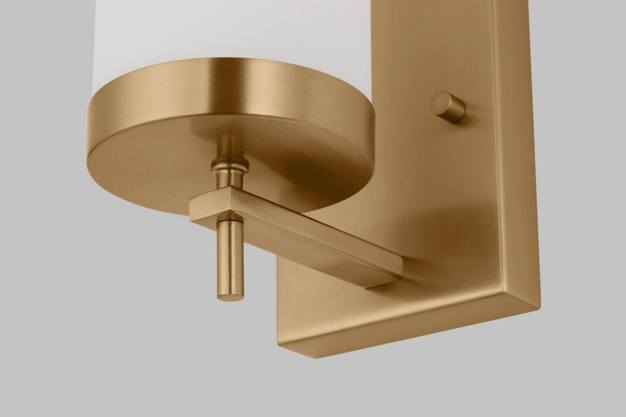 Zire One Light Wall / Bath Sconce | Satin Brass Bulbs Included