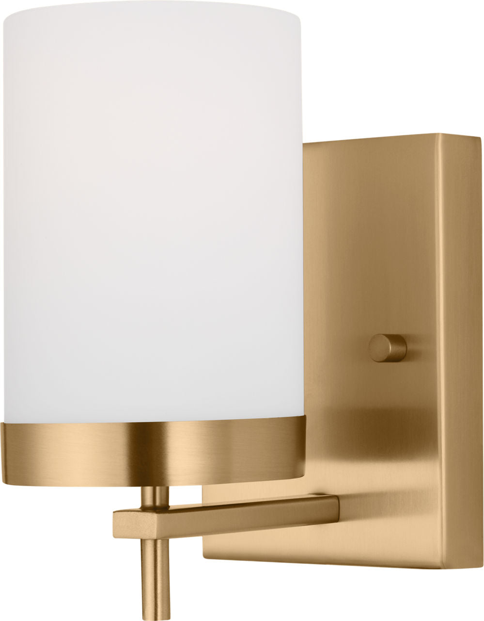 Zire One Light Wall / Bath Sconce | Satin Brass Bulbs Included