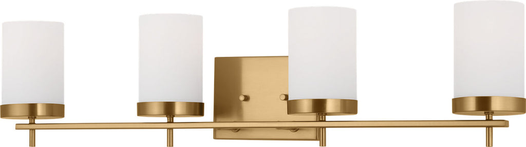 Zire Four Light Bath Satin Brass