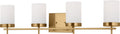 Zire Four Light Bath Satin Brass