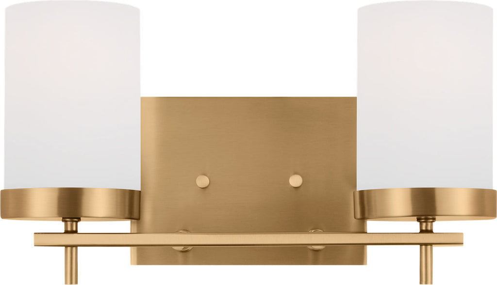Zire Two Light Bath Satin Brass