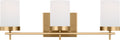 Zire Three Light Bath Satin Brass