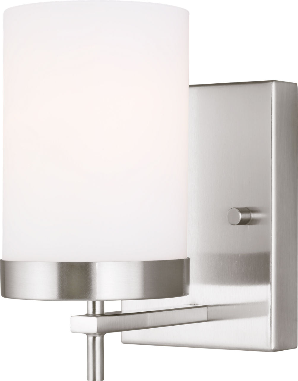 Zire One Light Wall / Bath Sconce | Brushed Nickel Bulbs Included