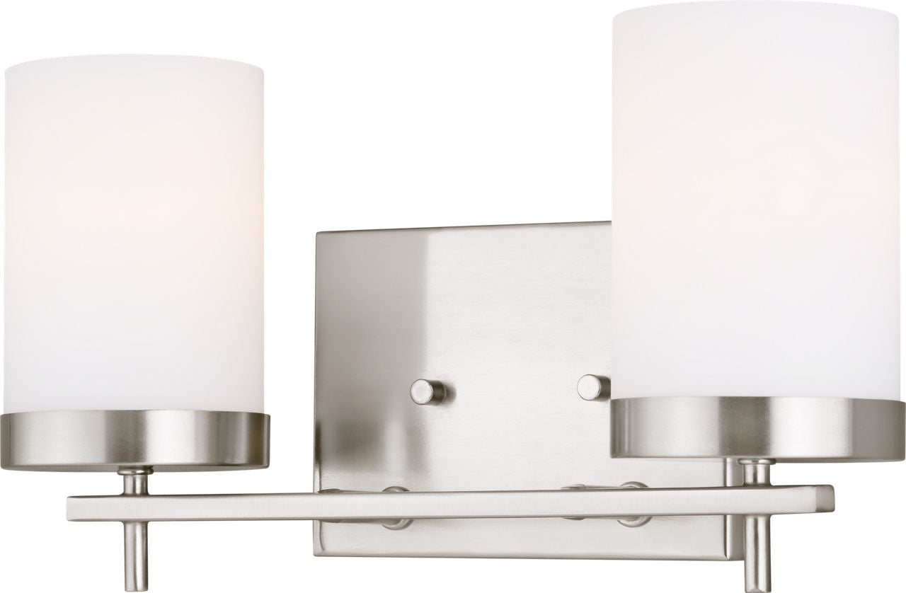 Zire Two Light Bath Brushed Nickel