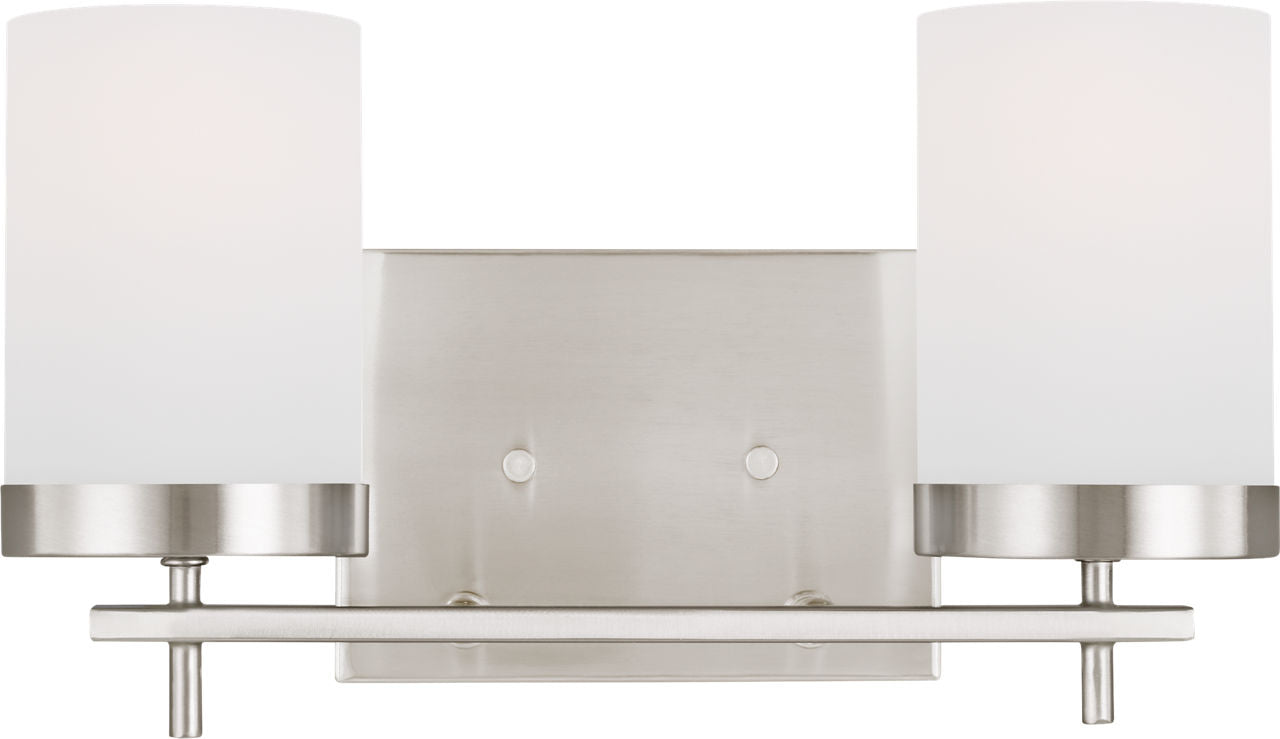 Zire Two Light Bath Brushed Nickel