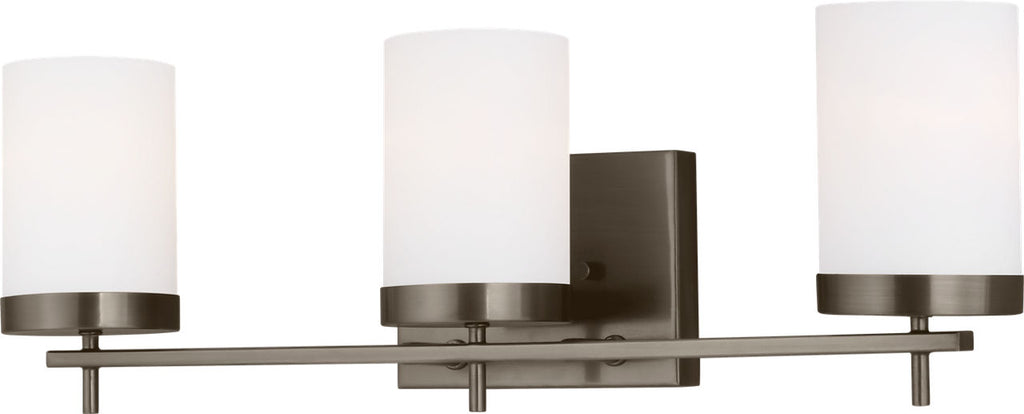 Zire Three Light Bath Pewter Bronze