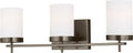 Zire Three Light Bath Pewter Bronze