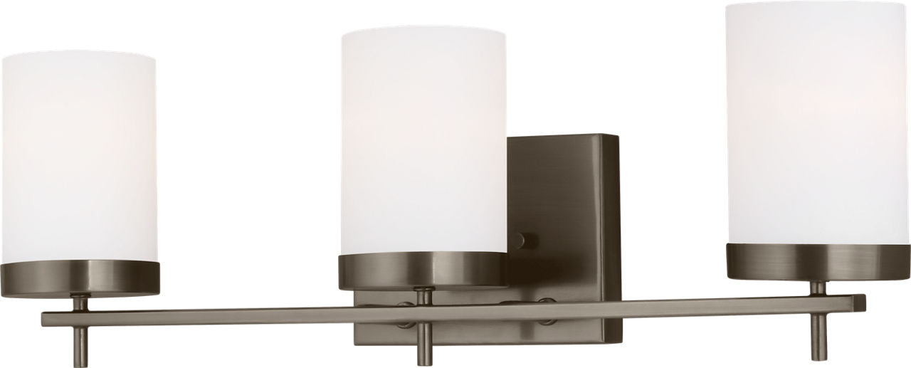 Zire Three Light Bath Pewter Bronze