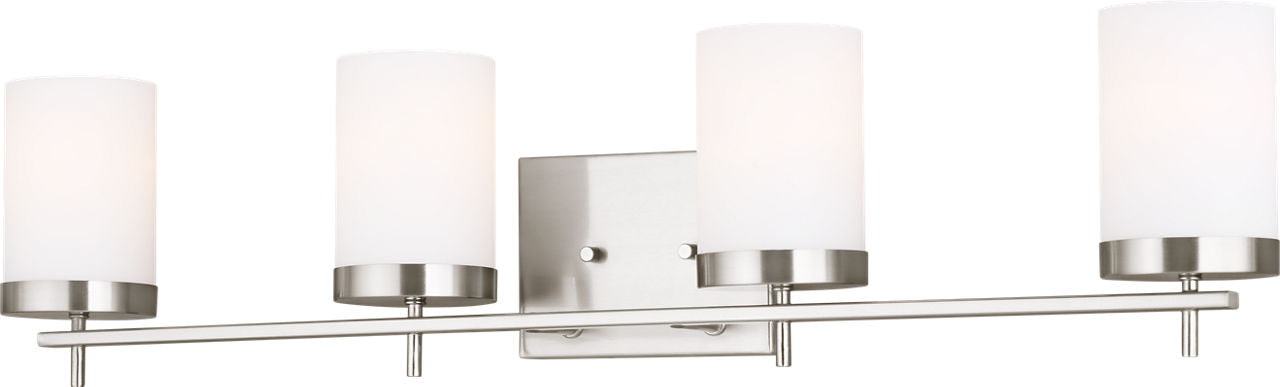 Zire Four Light Bath Brushed Nickel