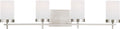 Zire Four Light Bath Brushed Nickel Bulbs Included