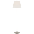 Wyatt 52" Floor Lamp | Polished Nickel | Linen Shade