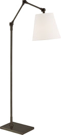 Graves Articulating Floor Lamp | Bronze | Linen Shade