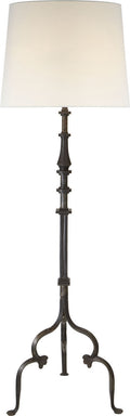 Madeleine Floor Lamp | Aged Iron | Linen Shade