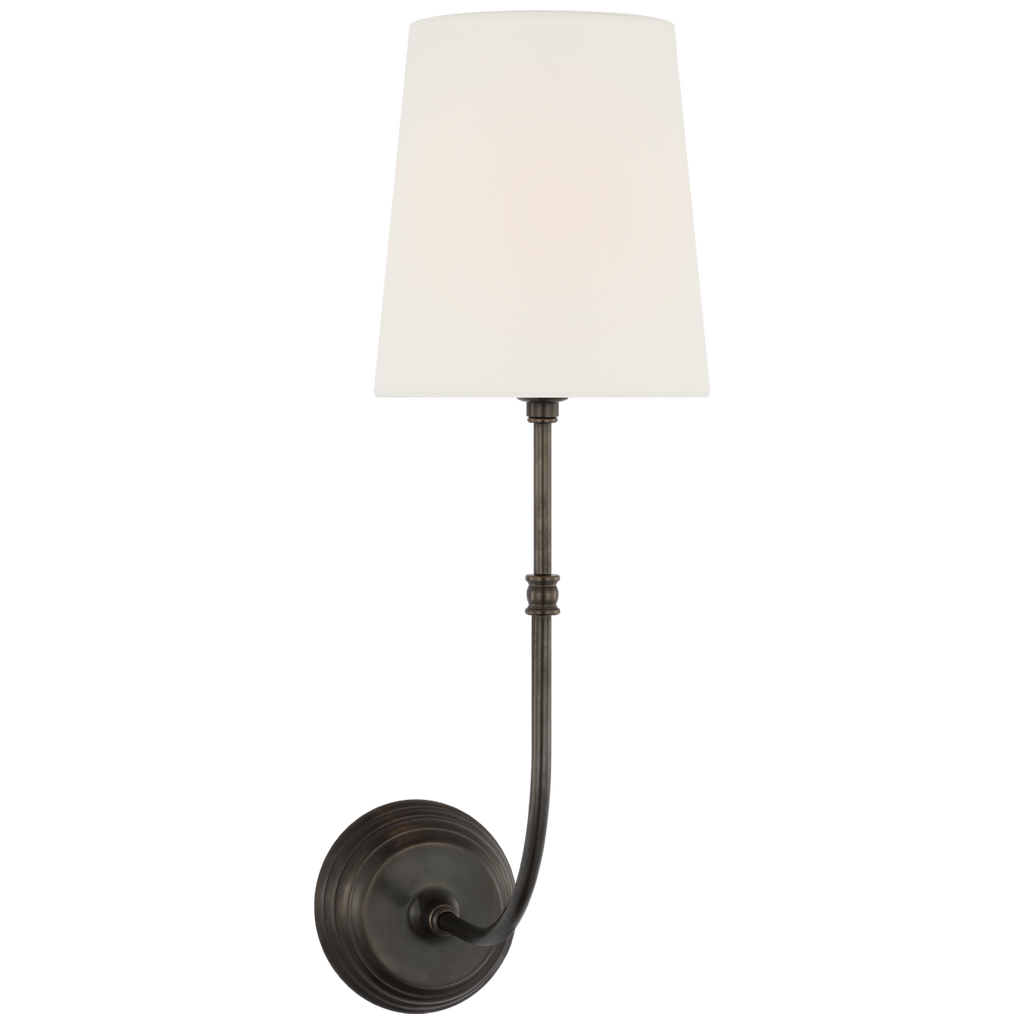 Wyatt 20" Sconce | Bronze | Linen Shade
