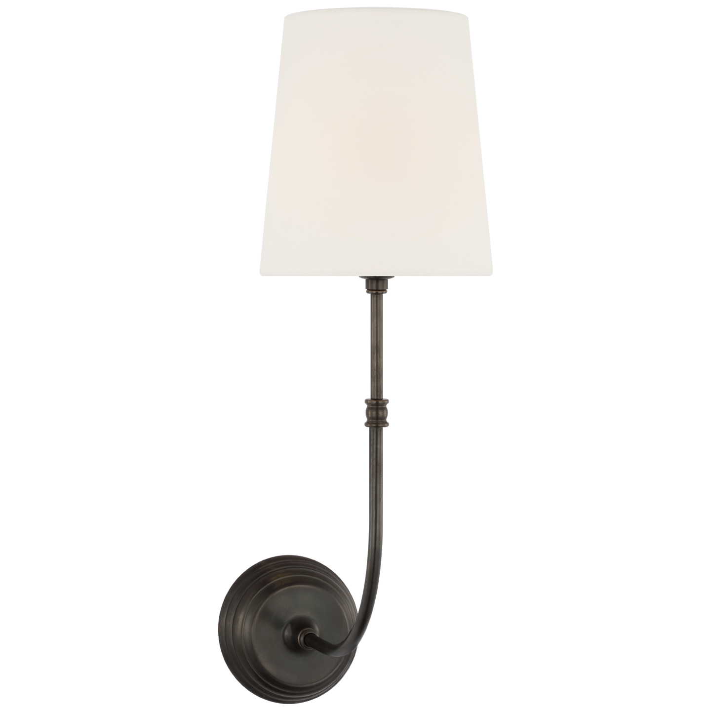 Wyatt 20" Sconce | Bronze | Linen Shade