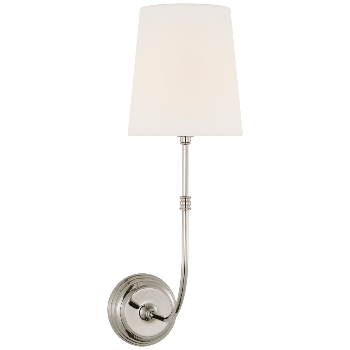 Wyatt 20" Sconce | Polished Nickel | Linen Shade