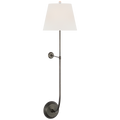 Wyatt 39" Statement Sconce | Bronze | Linen Shade