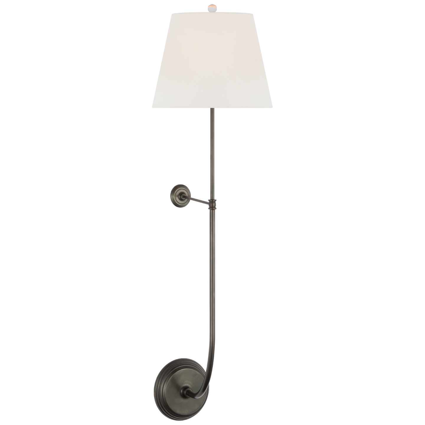 Wyatt 39" Statement Sconce | Bronze | Linen Shade